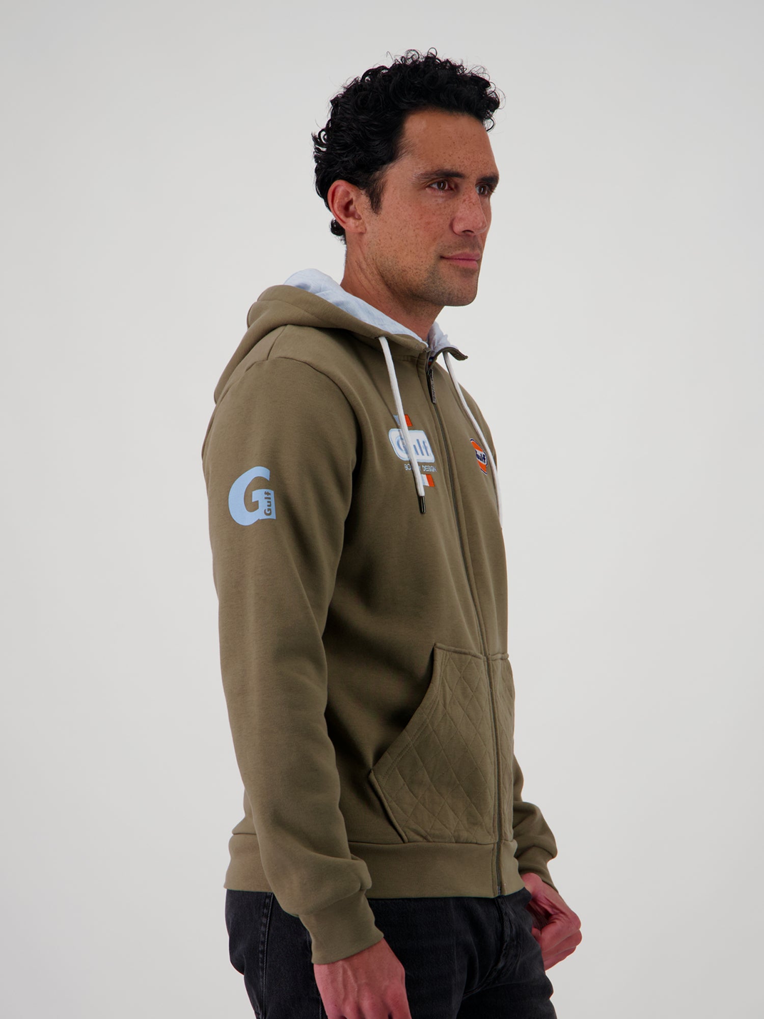 HOODIE FULL ZIP BOLD CLASSICS - OLIVE