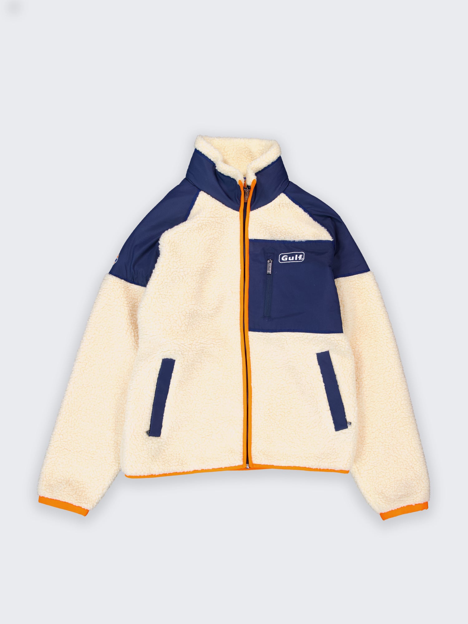 VESTE SHERPA - ECRU/NAVY
