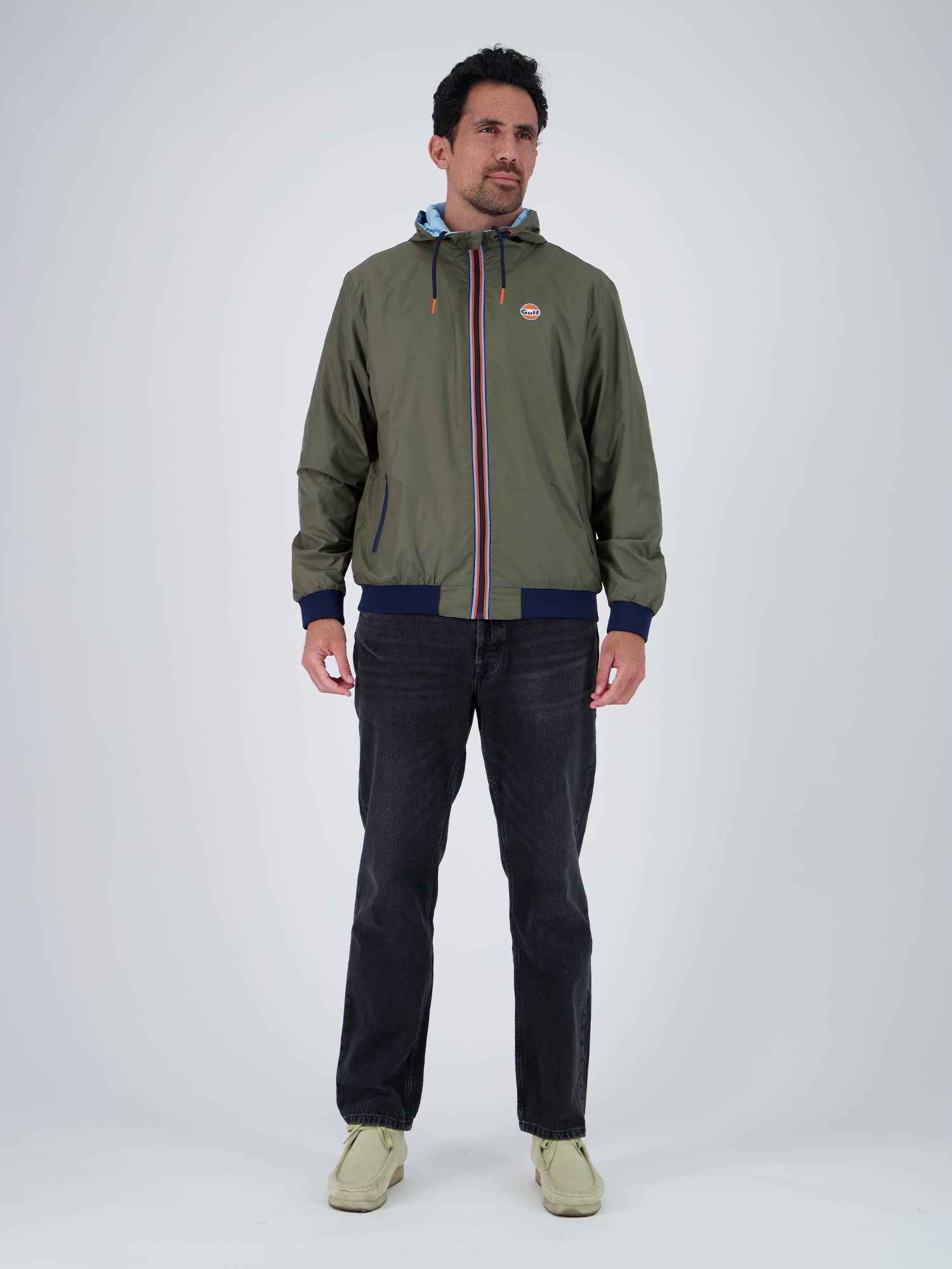 COUPE VENT REVERSO - olive light blue
