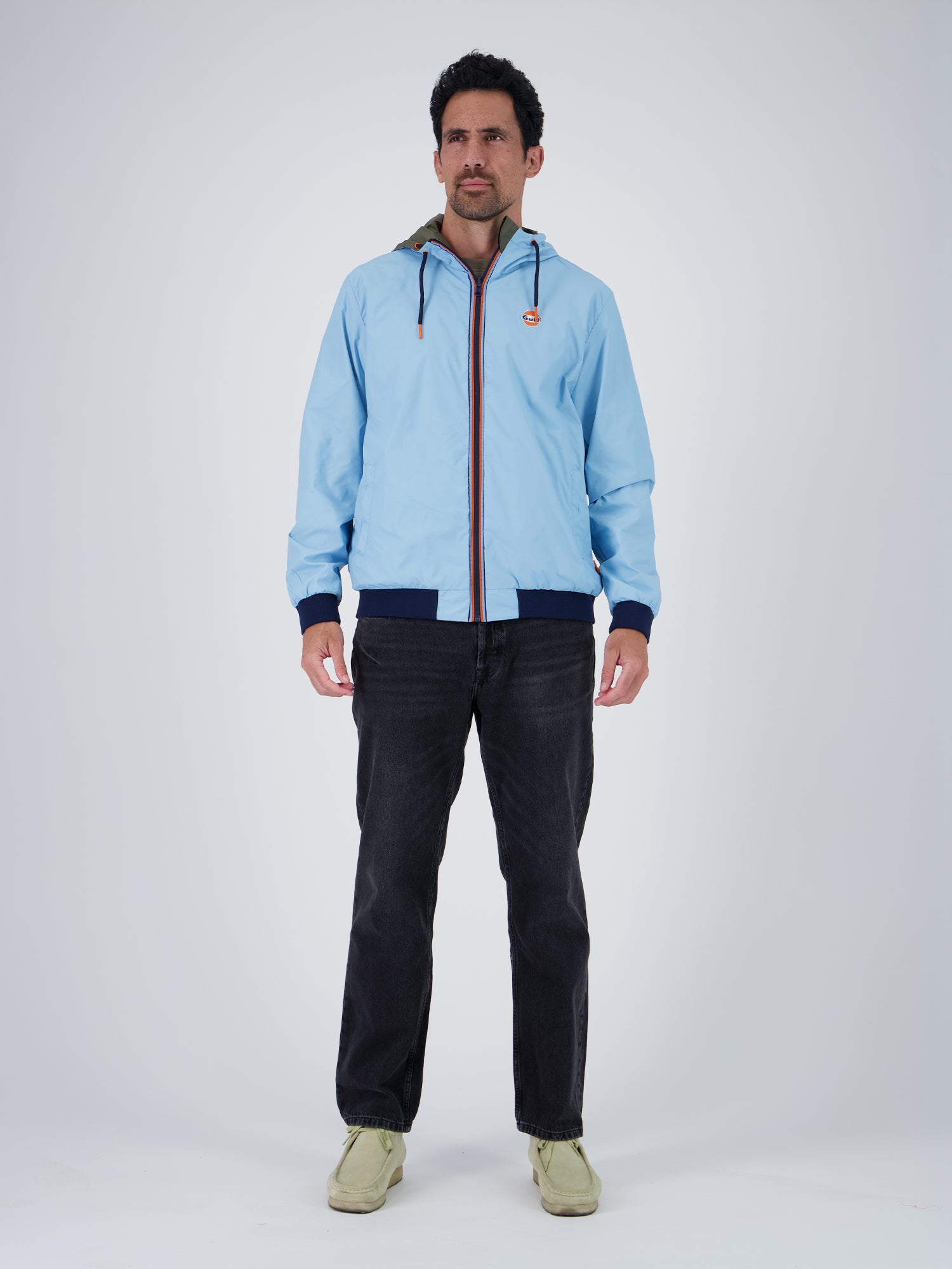COUPE VENT REVERSO - olive light blue