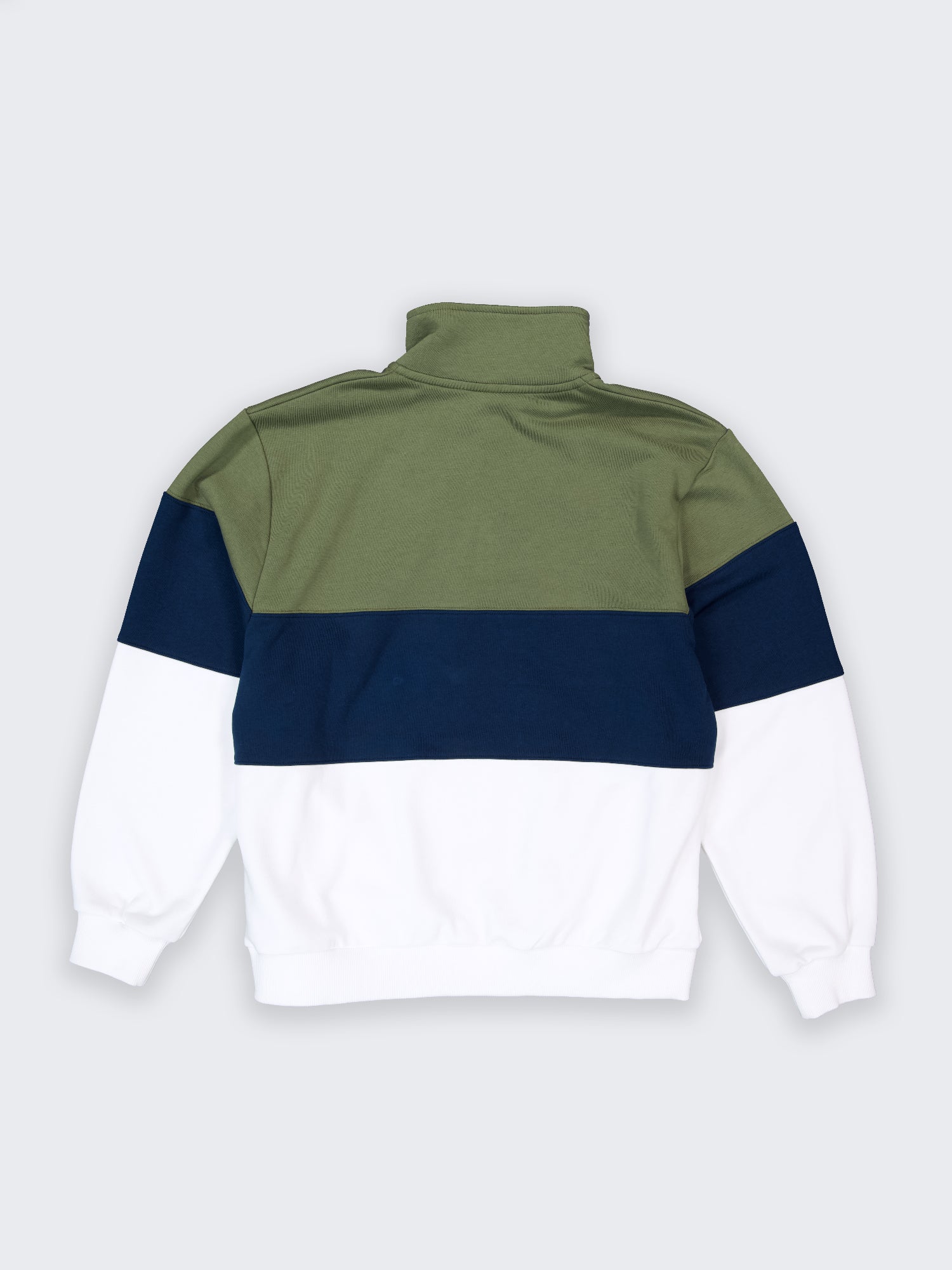 BOLD SPECIAL HALF-ZIP SWEATSHIRT - ecru navy olive