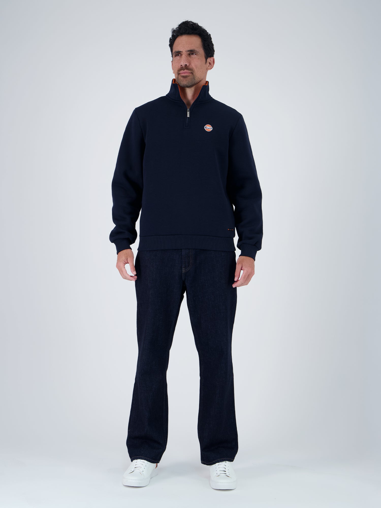 SWEATSHIRT QUART DE ZIP PREMIUM - navy blue