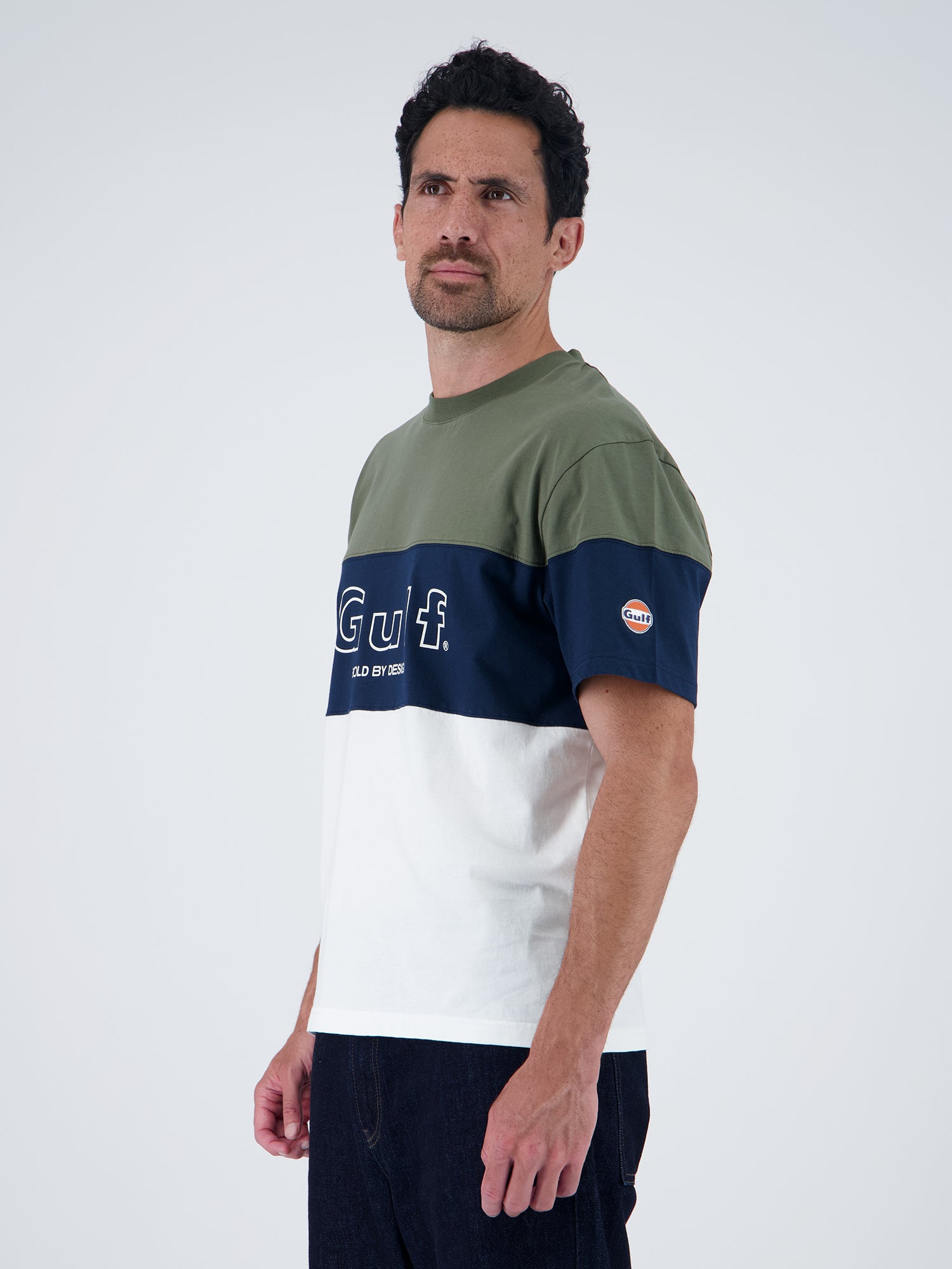 BOLD SPECIAL TEE - ecru navy olive