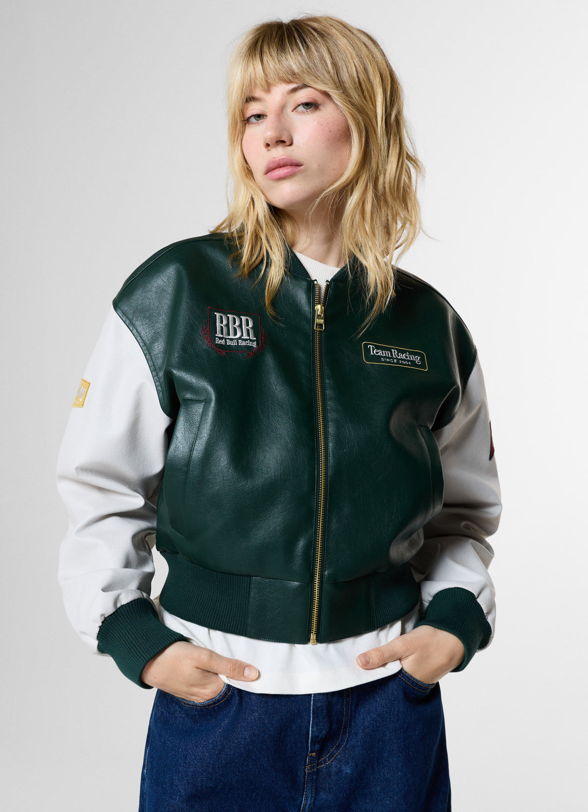 BOMBER PATCH FEMME - DARK GREEN