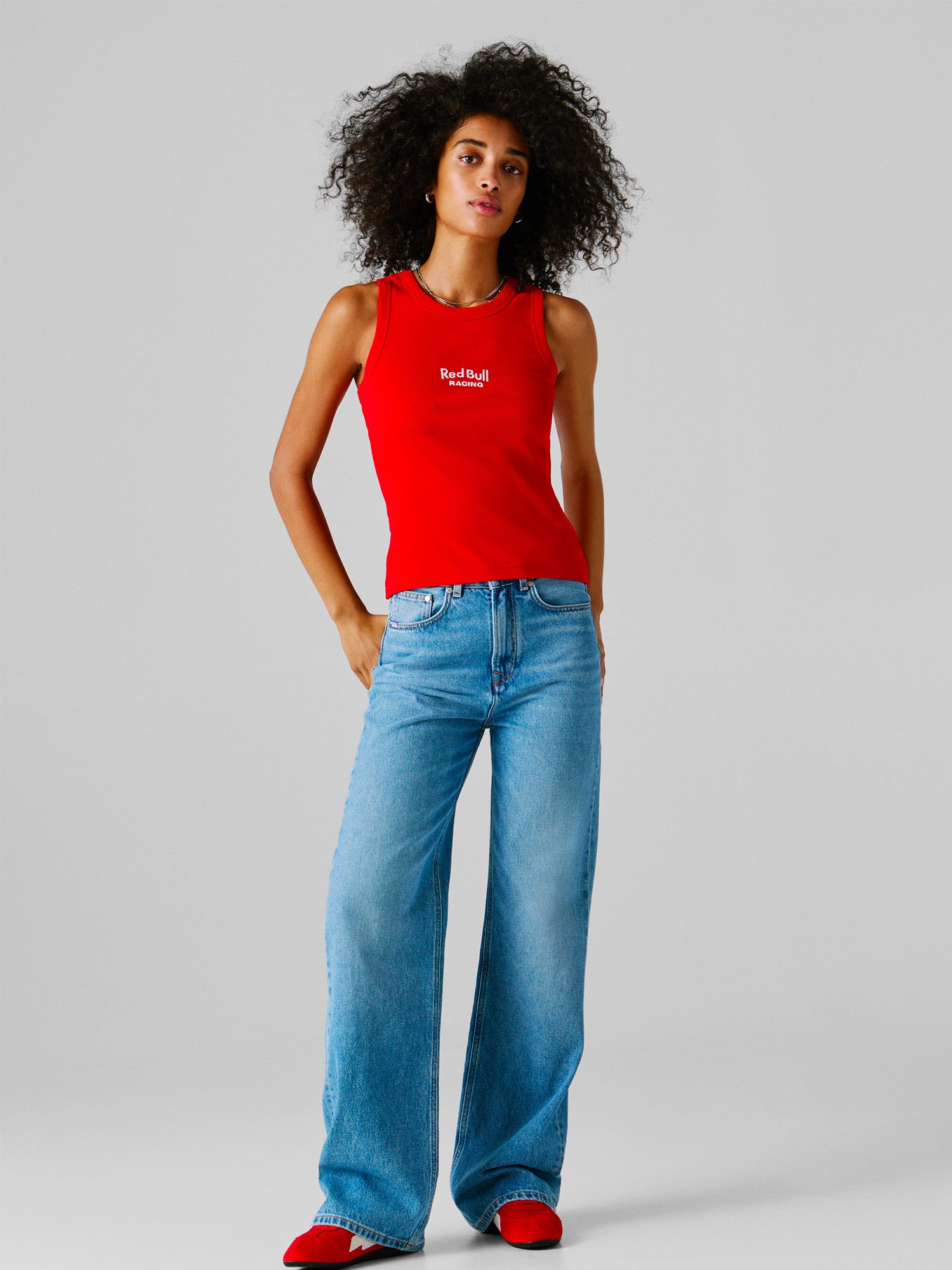 WOMAN DEBARDEUR CLASSIC LOGO - ROUGE