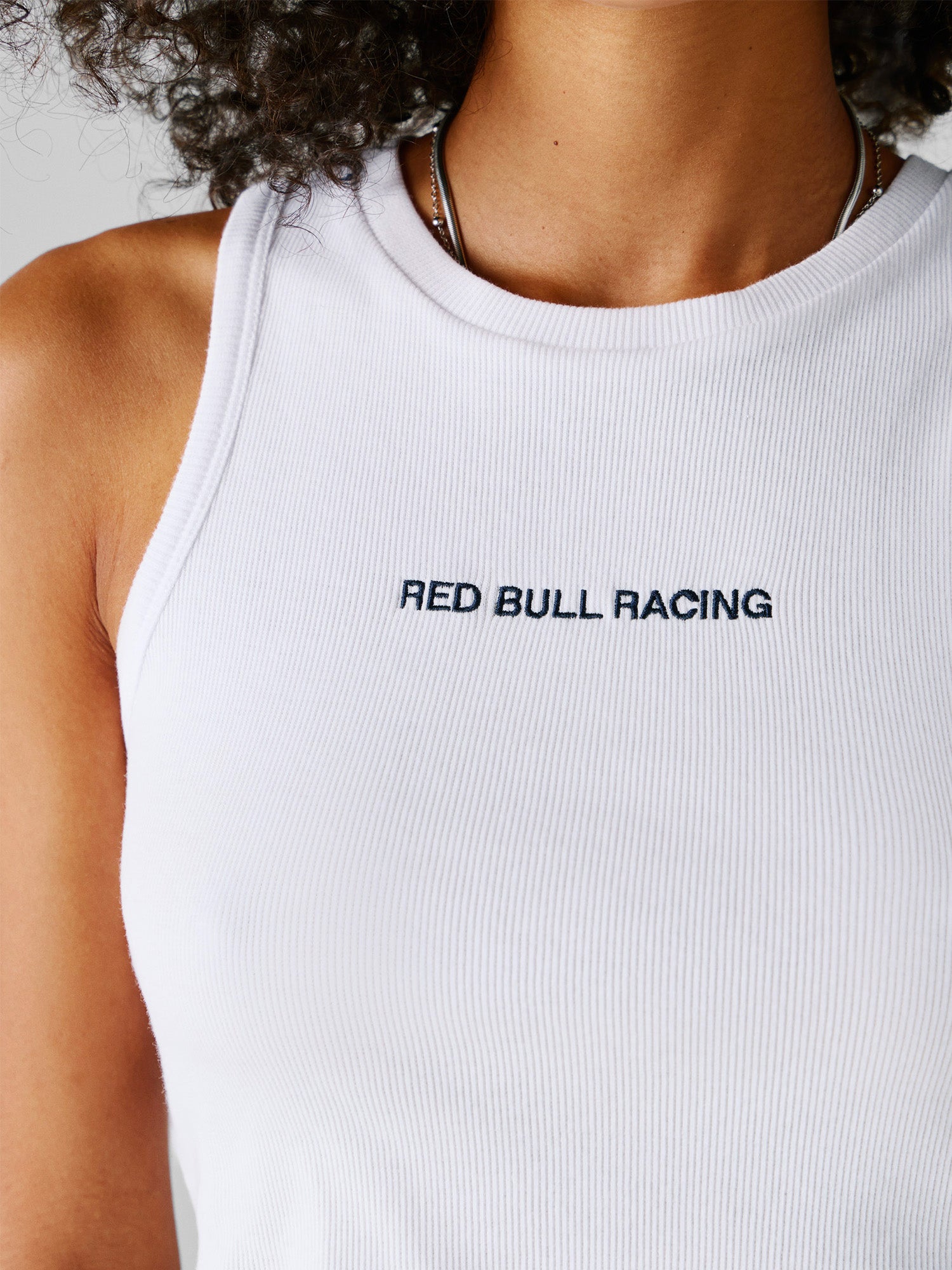 WOMAN DEBARDEUR CROP LOGO - BLANC