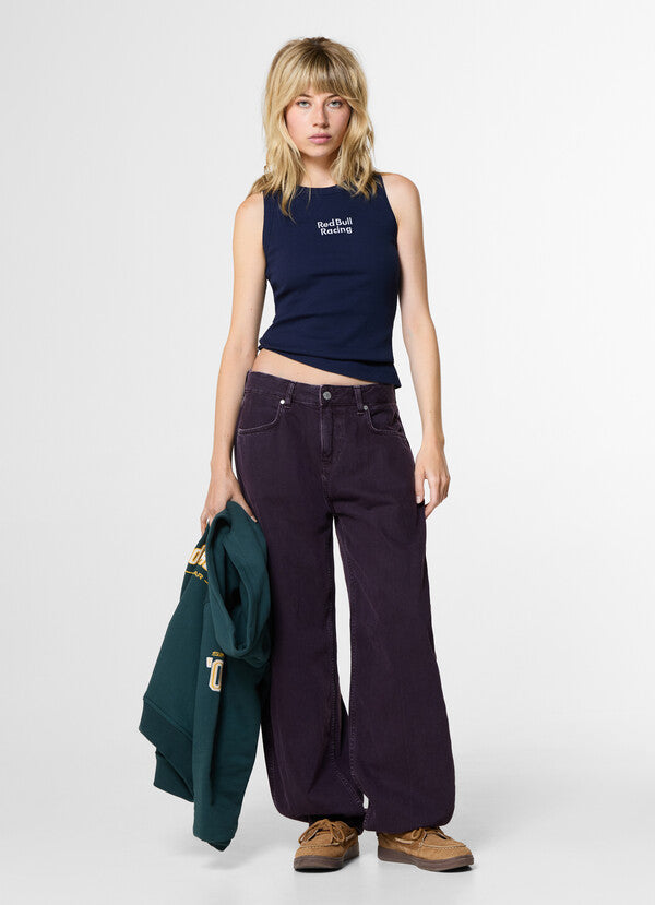 W RIB TANK TOP - navy