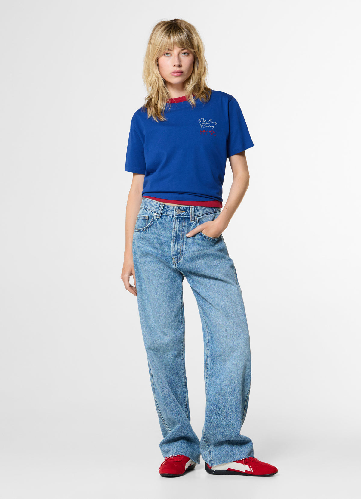T-SHIRT DRIVING FEMME - ELECTRIC BLUE