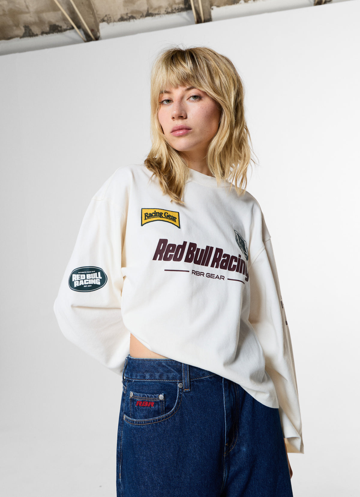W GEAR L/S TEE - off white