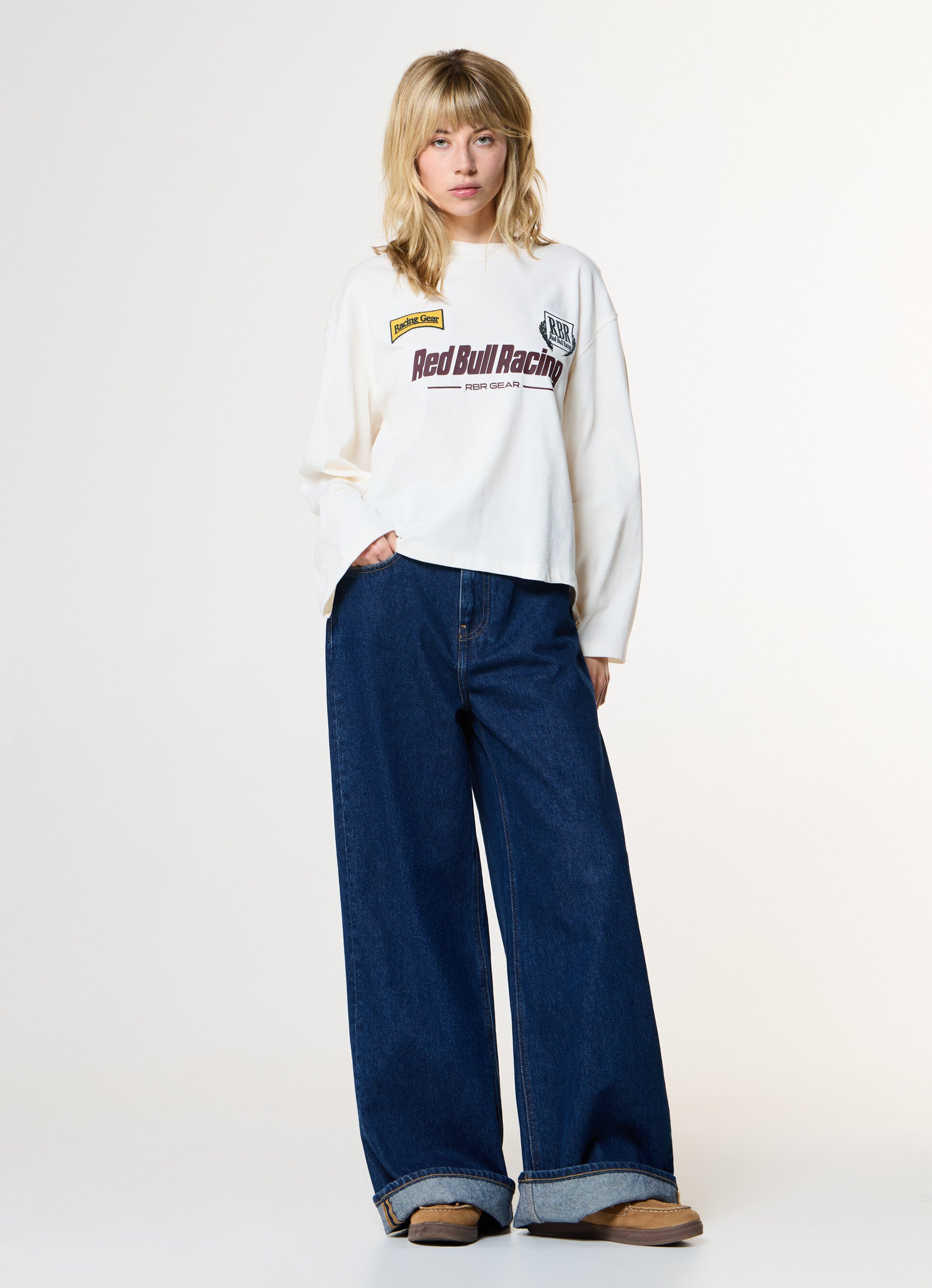 W GEAR L/S TEE - off white