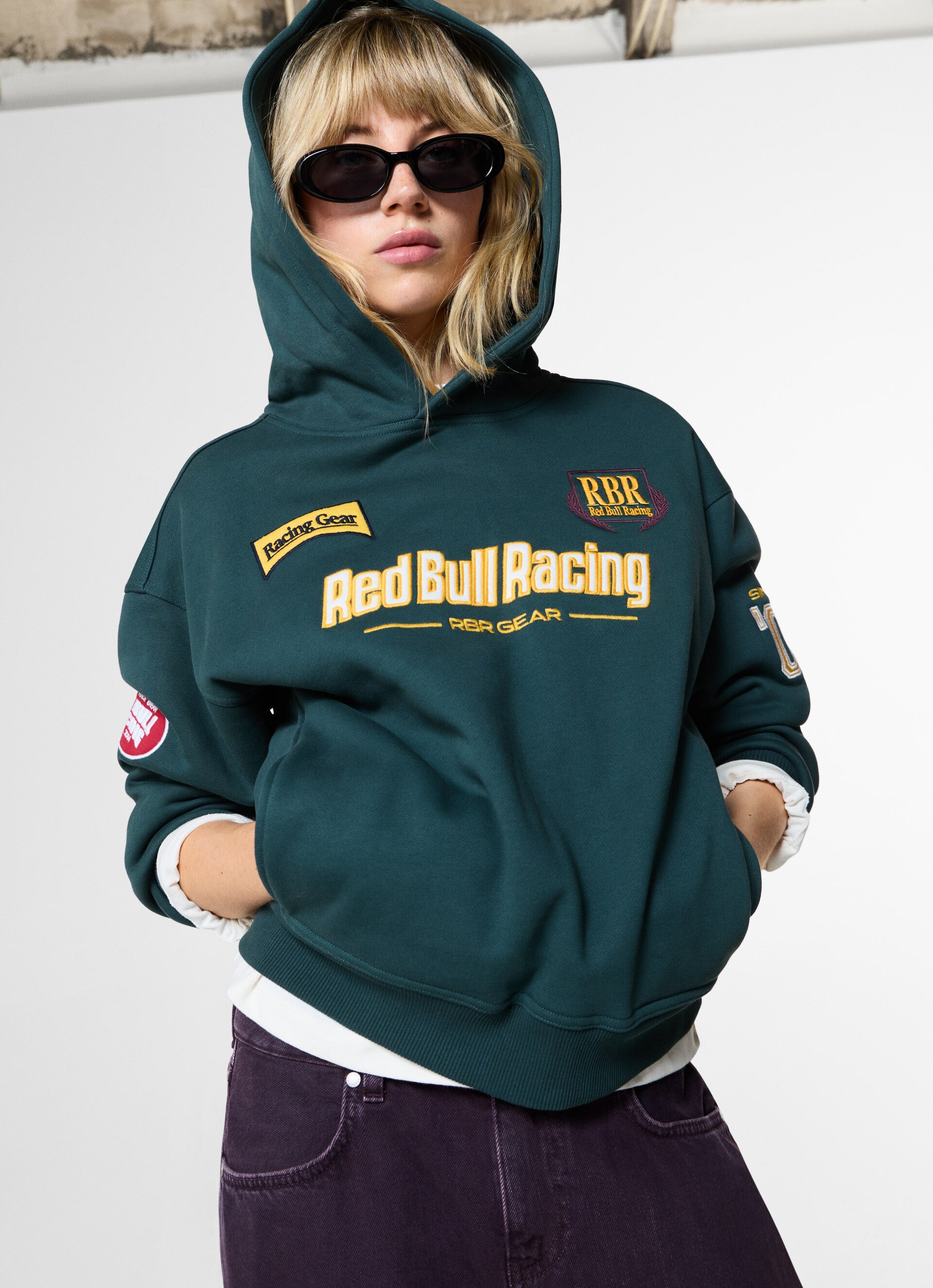 WOMAN HOODIE GEAR - dark green