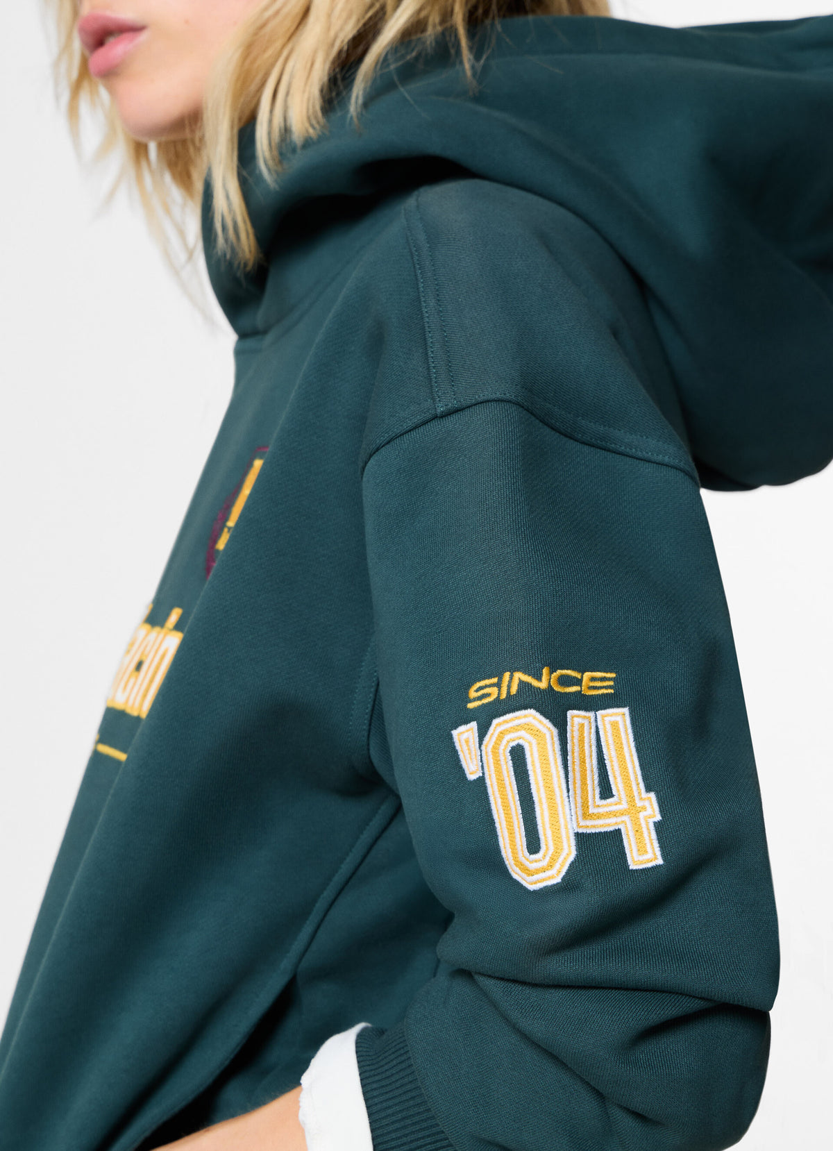 WOMAN HOODIE GEAR - dark green