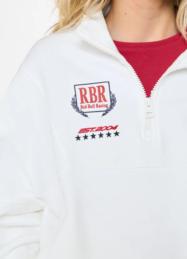 WOMAN SWEATSHIRT 1/4 de zip- blanc