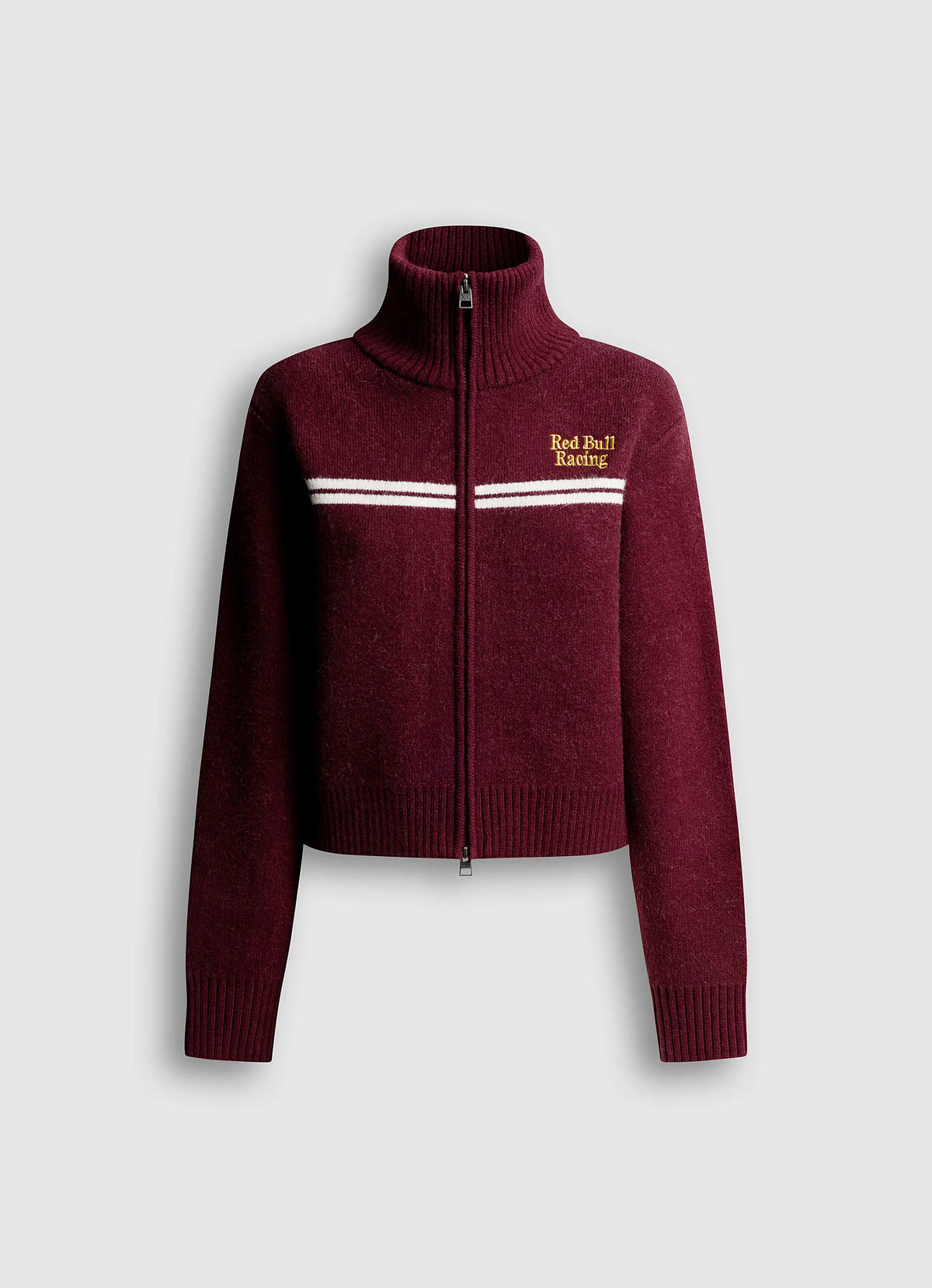 CARDIGAN ZIPPE FEMME - burgundy red