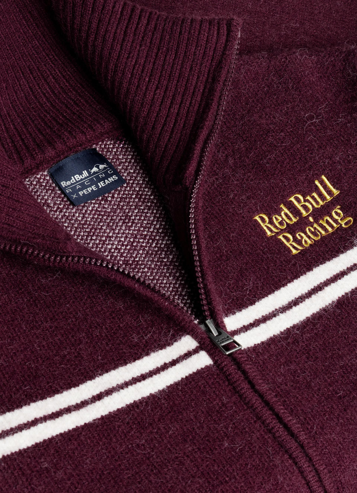 CARDIGAN ZIPPE FEMME - burgundy red