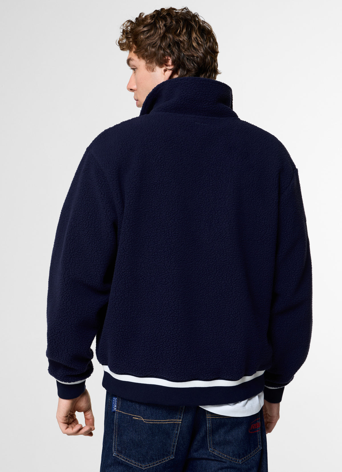 Sweat zippé en molleton FLEECE - navy
