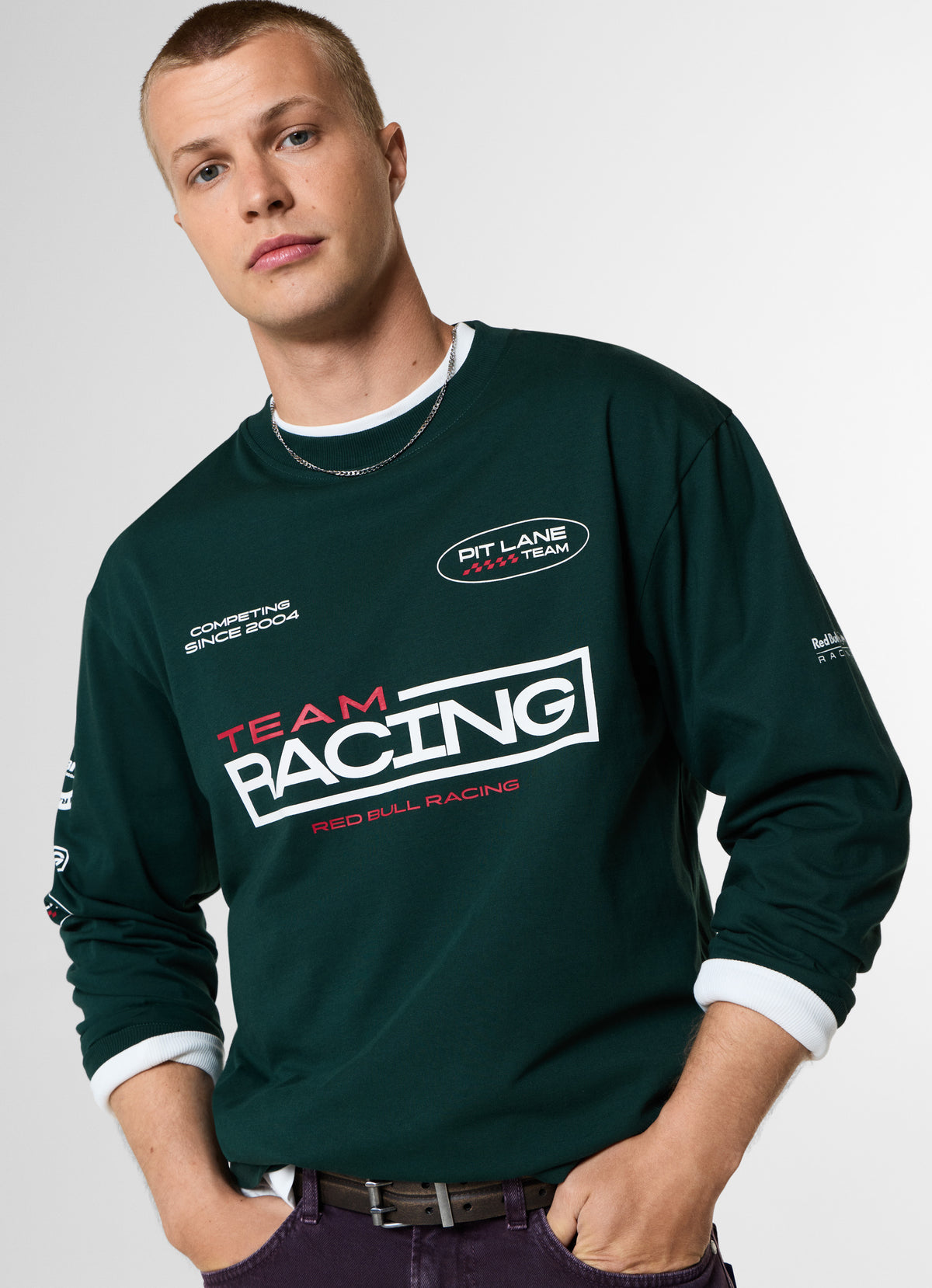 T-SHIRT LS SQUARE TEAM - DARK GREEN