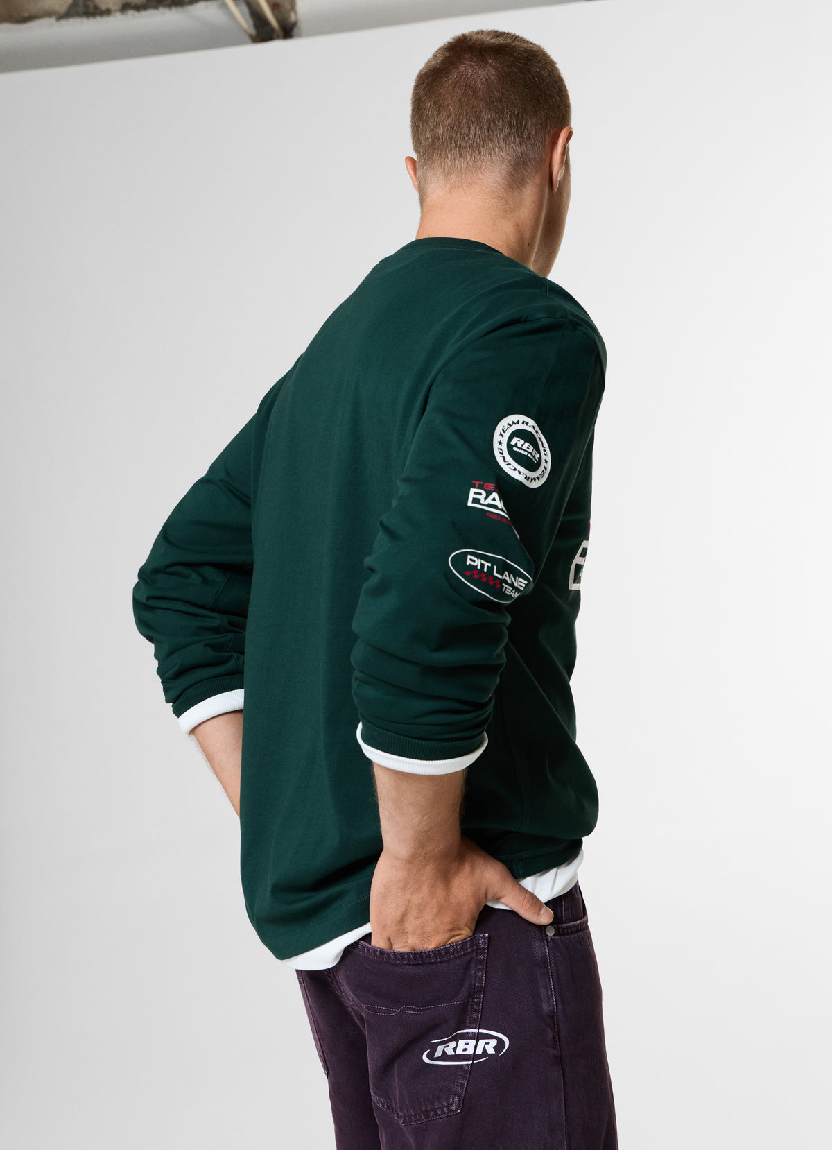 T-SHIRT LS SQUARE TEAM - DARK GREEN