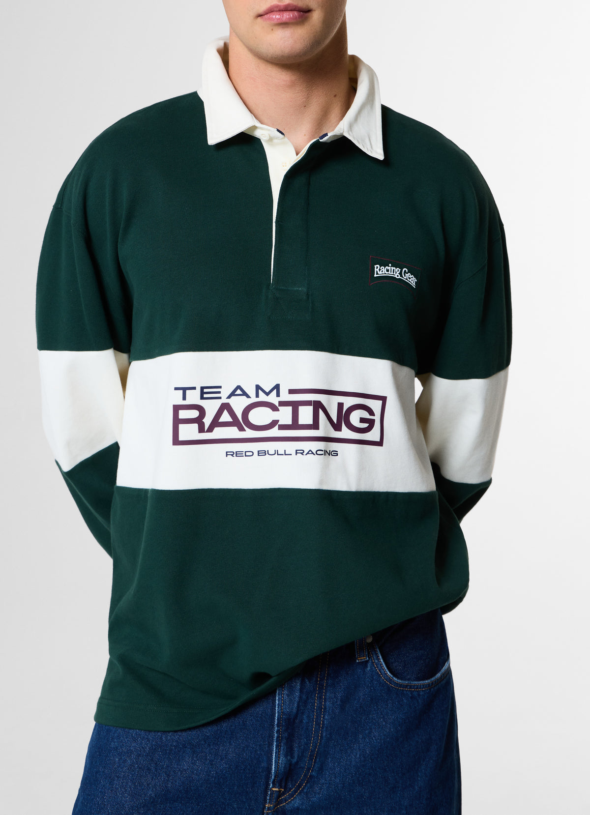 POLO LS SQUARE TEAM - DARK GREEN