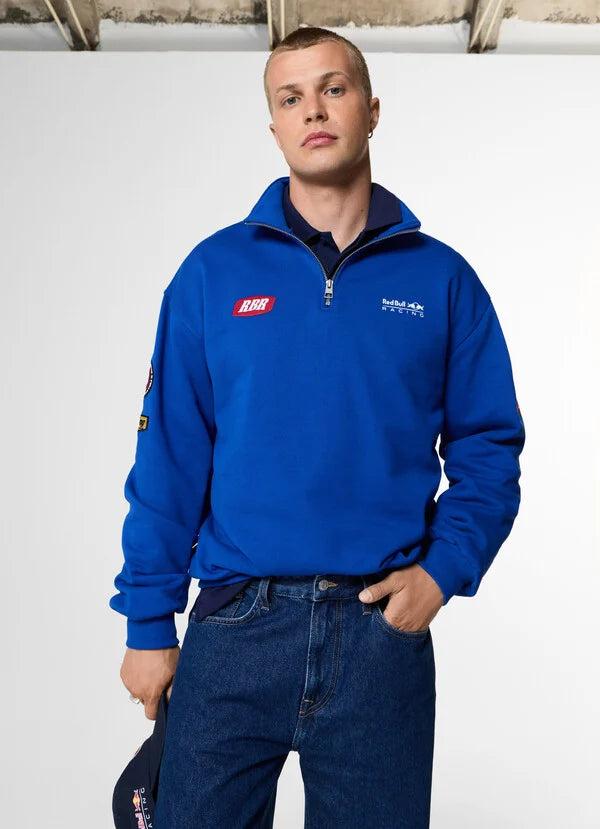BLOCK HALF ZIP- bleu éléctrique