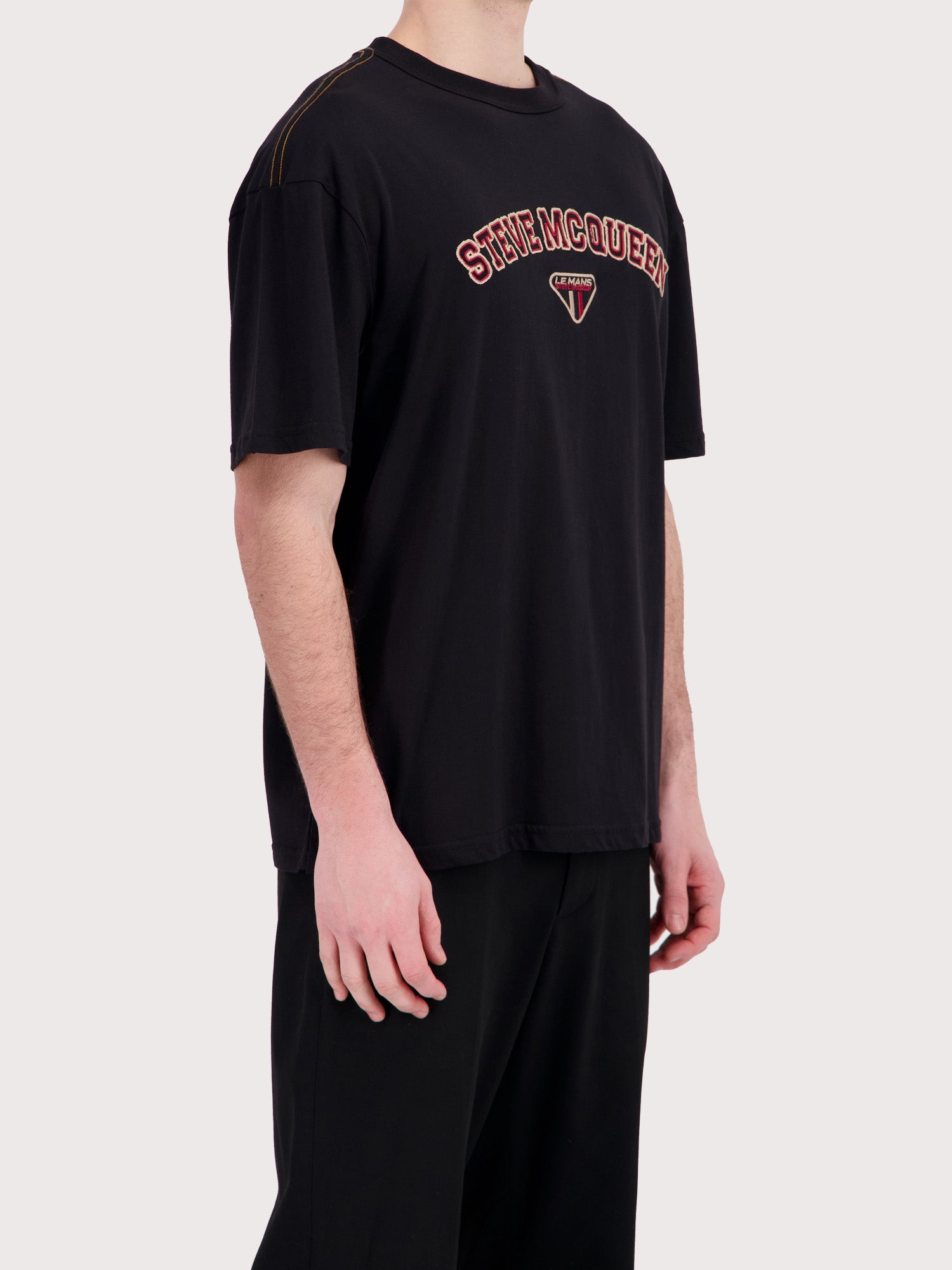 T-SHIRT SMQ VARSITY OVERSIZE - NOIR