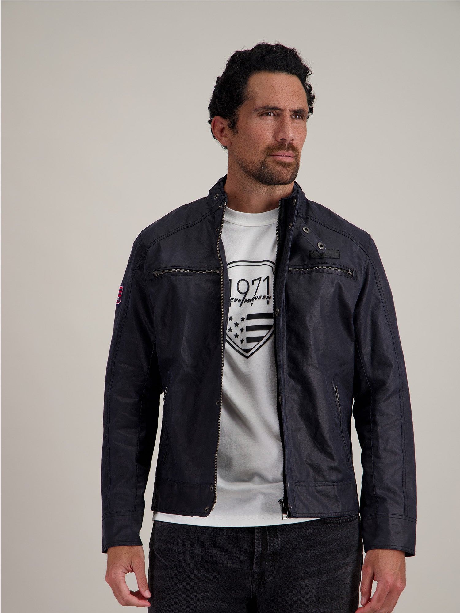 VESTE BIKER BLACK