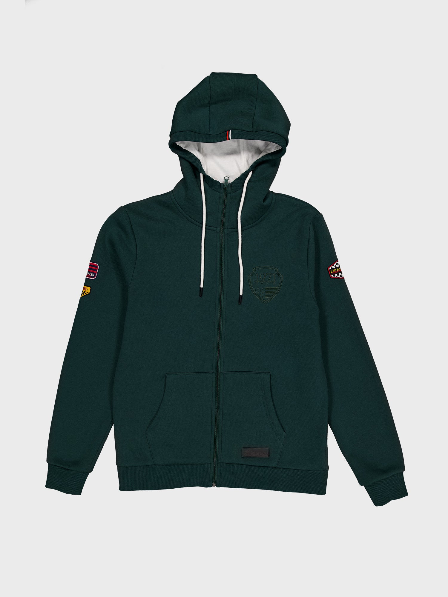 HOODIE FULL ZIP SPEED - FOREST PINE