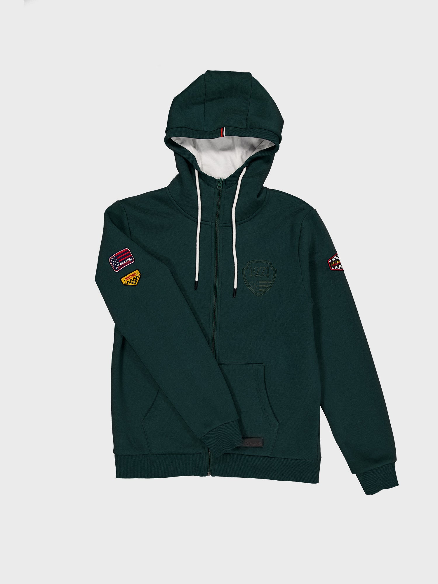 HOODIE FULL ZIP SPEED - FOREST PINE