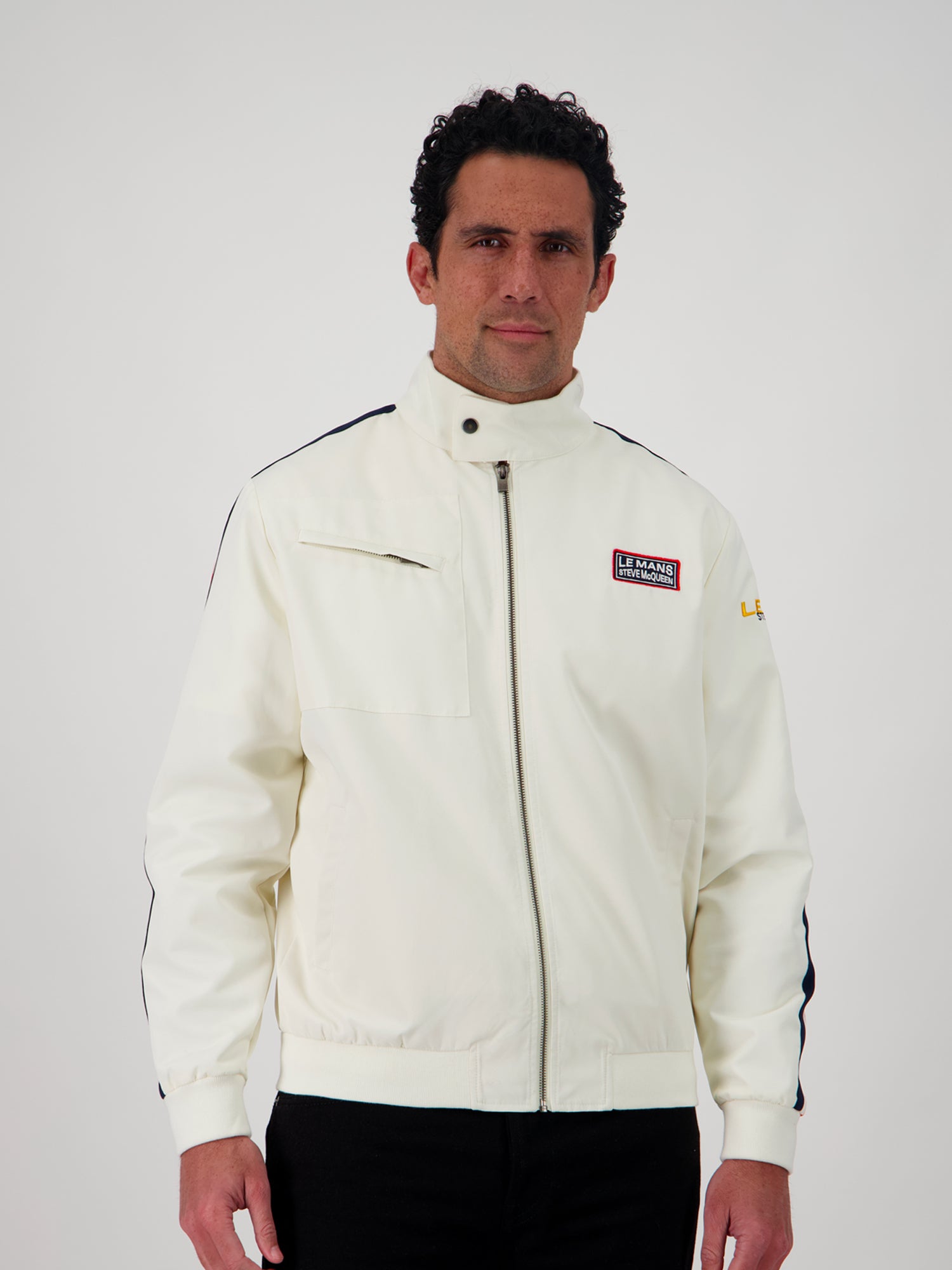 VESTE RACING - ECRU