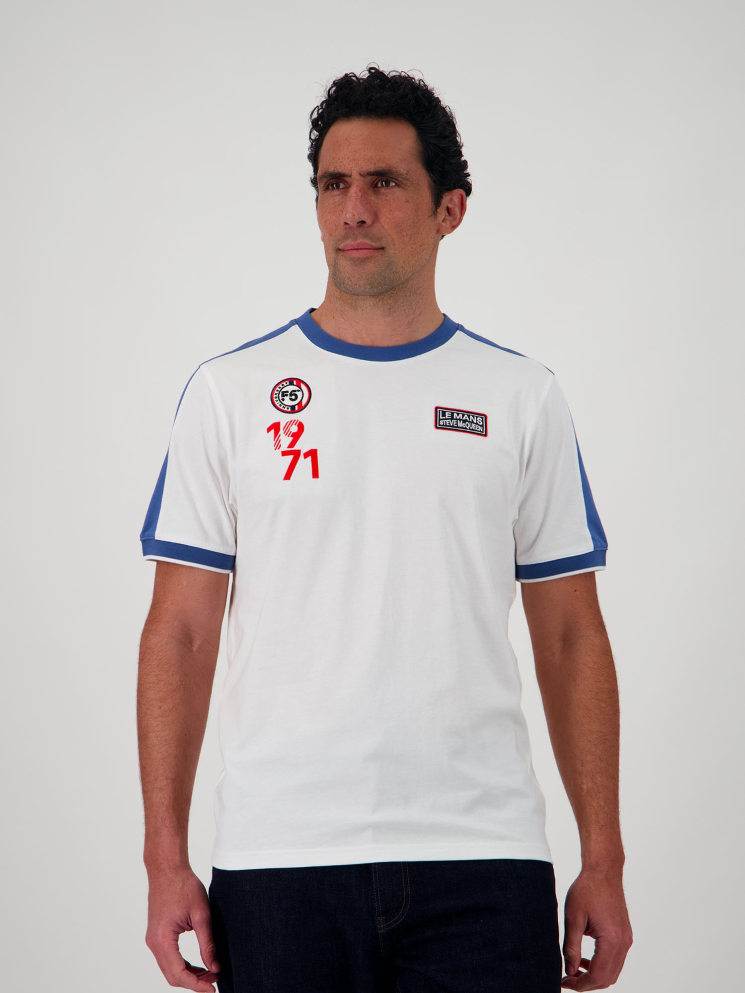 T-SHIRT COLOR BLOCK RETRO - OFF WHITE