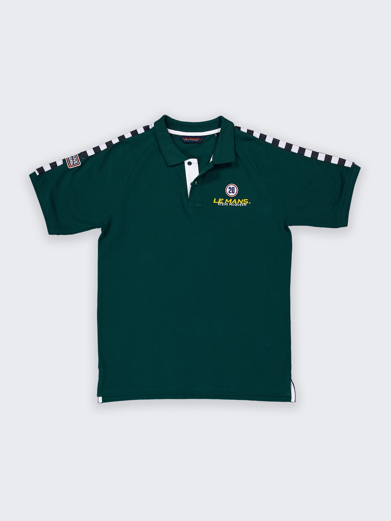CHECKER POLO - FOREST GREEN