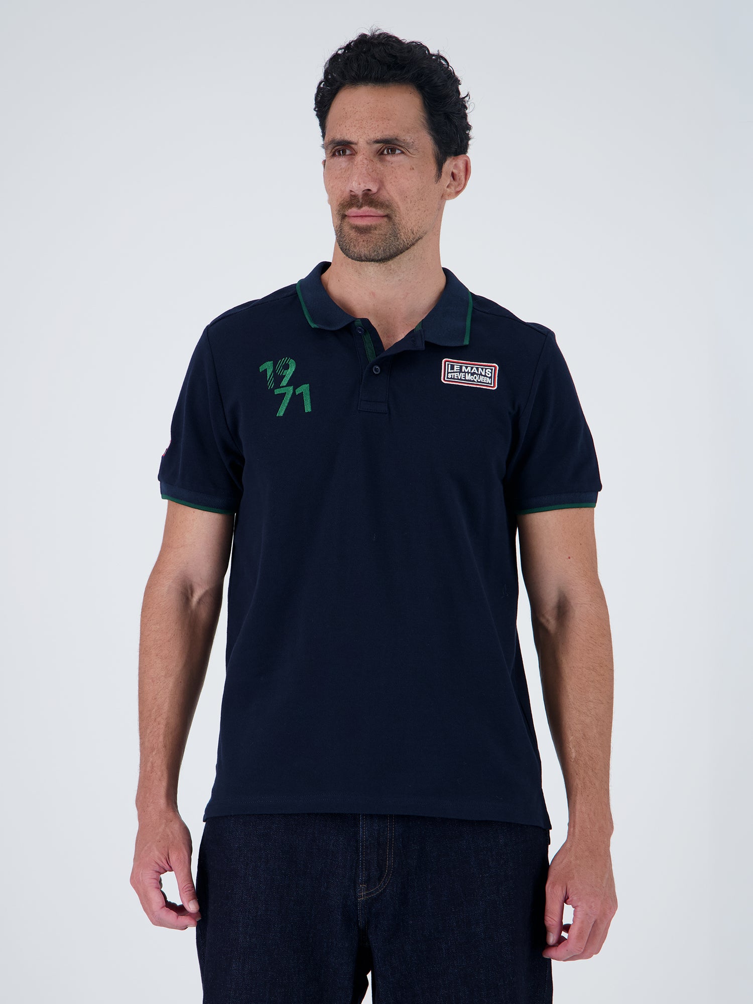 RETRO FALL POLO - NAVY
