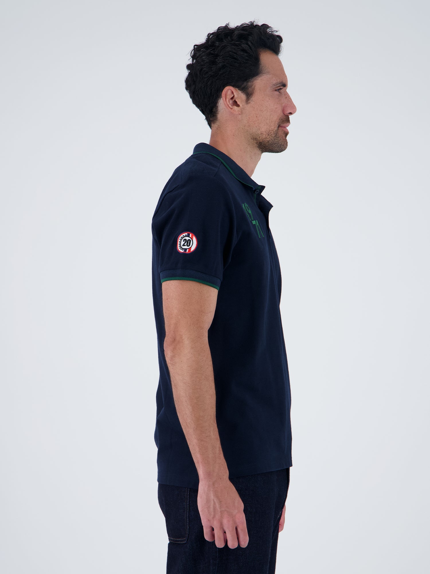 RETRO FALL POLO - NAVY